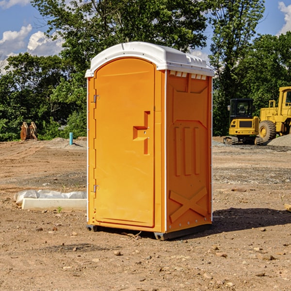 can i customize the exterior of the porta potties with my event logo or branding in Marshall County IA